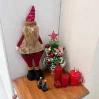 بابا نوئل،شمع،درختچه کریسمس،ماگ