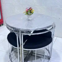 ست میز و صندلی نو-استیل-کم جا-مدرن