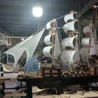 کشتی تمام چوبی طول دومتر ارتفاع ۱۷۰کاردست