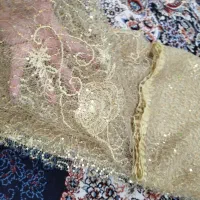 پارچه مجلسی پولکی رنگ طلایی ۳متر|لباس|قدس, شهرقدس|دیوار