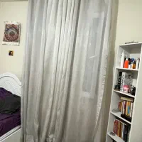 پرده اتاق خواب پانچی طوسی کرم|پرده، رانر، رومیزی|تهران, جهاد|دیوار