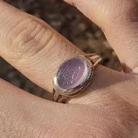 انگشتر عقیق یمن کبود دستساز