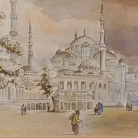 تابلوی آبرنگ قاب و پاسپارتو