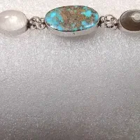 دستبند قدیمی سنگی نقره بینظیر و فاخر