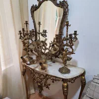 اینه شمعدان کنسول لوستر برنجی