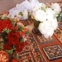 گل عروس رز و پیونی|گل مصنوعی|یاسوج, |دیوار
