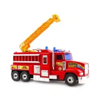 ماشین آتش نشانی بزرگ و بیل مکانیکی بزرگ