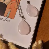 گردنبند سنگ رزکوارتز طبیعی|جواهرات|کرمان, |دیوار