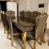 سرویس مبل ۸نفره با ناهار خوری ۸ نفره و میز وسط