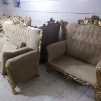 مبل 9 نفره همراه با گل میز و میز وسط