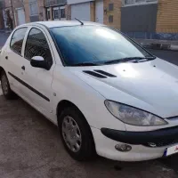 ماشین 206 تیپ 2  موتور tu3  رنگ سفید ..