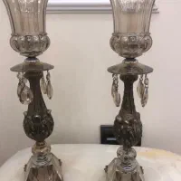 یک جفت شمعدان کریستال|مجسمه، تندیس، ماکت|تهران, مجیدیه|دیوار