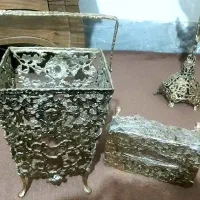 سطل وجای دستمال برنز|صنایع دستی و سایر لوازم تزئینی|نهاوند, |دیوار
