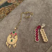 پلاک زنجیر گوشواره