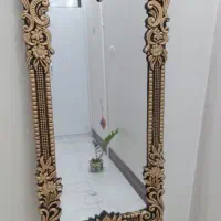 آینه بزرگ قدی قاب طرح‌دار طلایی  ۱۳۰ × ۵۵