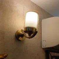 لوستر مینیمال ۷شعله دو عدد بهمراه دو دیوار کوب