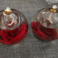 شمعدان کریستال گوی الکلی رز طبیعی دکوری|صنایع دستی و سایر لوازم تزئینی|تهران, نیاوران|دیوار