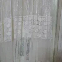 دوعدد پرده سفید ۲در۱/۹۰ سفید صورتی ۲در۲|پرده، رانر، رومیزی|تهران, امام زاده عبدالله|دیوار