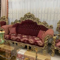 ست مبلمان استیل تمام چوب با غذا خوری