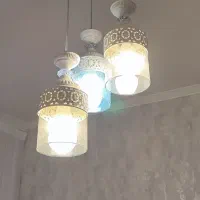 لوستر سه شاخه نگین دار شیک