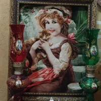 فرش دستباف  بسیار عالی و  با کیفیت  ابعاد ۵۰*۷۰