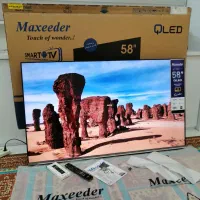 کیو ال ای دی 58 اینچ مکسیدر فوق هوشمند 4k آکبند
