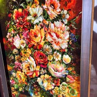 تابلو فرش گل وگلدان گل ابریشم|فرش|کرج, فاز ۲ مهرشهر|دیوار