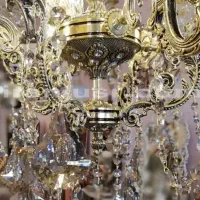 لوستر ۶شاخه ۱۲شعله برنجی اصل چیزی قاطی نداره|لوستر و چراغ آویز|تهران, ابوذر|دیوار