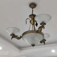 یک جفت لوستر 3 شاخه برنزی