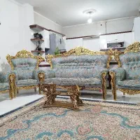 مبل استیل ۹ نفره در حد نو با ساخت سفارشی و محکم