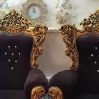 مبلمان سلطنتی سایز بزرگ دست دوم|مبلمان خانگی و میز عسلی|قم, شهرک امام حسن|دیوار
