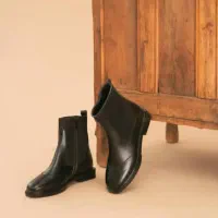 نیم بوت چرم اصل