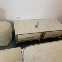 تخت بامیز آرایش و پاتختی و تشک