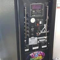 اکو همراه دو میکروفون بیسیم چوبی در حد نو|سیستم صوتی خانگی|اصفهان, فیض|دیوار