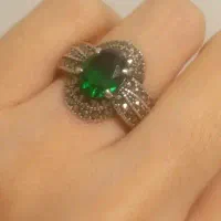 انگشتر نقره زمرد
