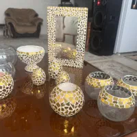 ست هفت‌سین آینه‌کاری طلایی، بسیار شیک و خا