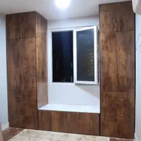 طراحی و اجرای کابینت کمد دیواری دکور تیوی وال|مصالح و تجهیزات ساختمان|اهواز, گلستان|دیوار
