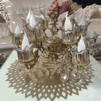 لوستر 12شاخه برنز