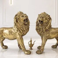 شیر  خیلی بزرگ ۱۳۵ سانتی برنز برنزی