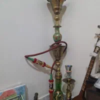 قلیان عربی برنج دارای ۲یخدان نو