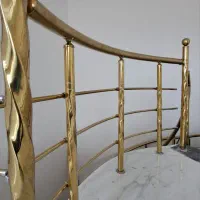 نرده استیل پله پیچ نرده شیشه ای