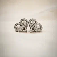 گوشواره نقره جواهری