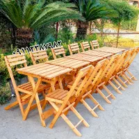مـیز صندلی چوبی تاشو نهـارخوری