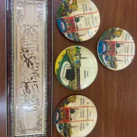 بشقاب دیوار کوب چوبی قدیمی مکه/تابلو