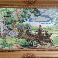 تابلو کوبلن دوزی با نخ اعلا و ترکیب مات و براق