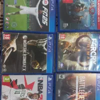 ۶ بازی ps4 در حد نو .بدون خط و خش.تک فروشی هم داری