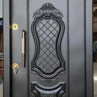 درب ضدسرقت دیپلمات نرده استیل ،شیشه سکوریت کدP032