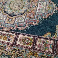 یک جفت فرش شش متری فیروزه ای نو|فرش|کتالم و سادات شهر, |دیوار