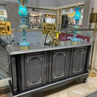 سرویس آینه و کنسول با رنگ نقره ای دودی مدل انیتا|بوفه، ویترین، کنسول|تهران, ائمه اطهار|دیوار