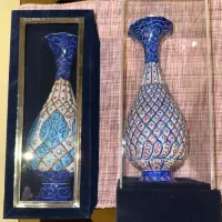گلدان میناکاری نو با جعبه